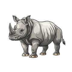 Obraz premium Indian Rhinoceros | Icon | Anime