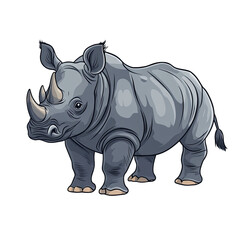 Obraz premium Indian Rhinoceros | Icon | Anime
