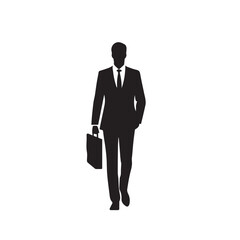 Businessman silhouette. Businessman logo, icon. Businessman vector design black and white.