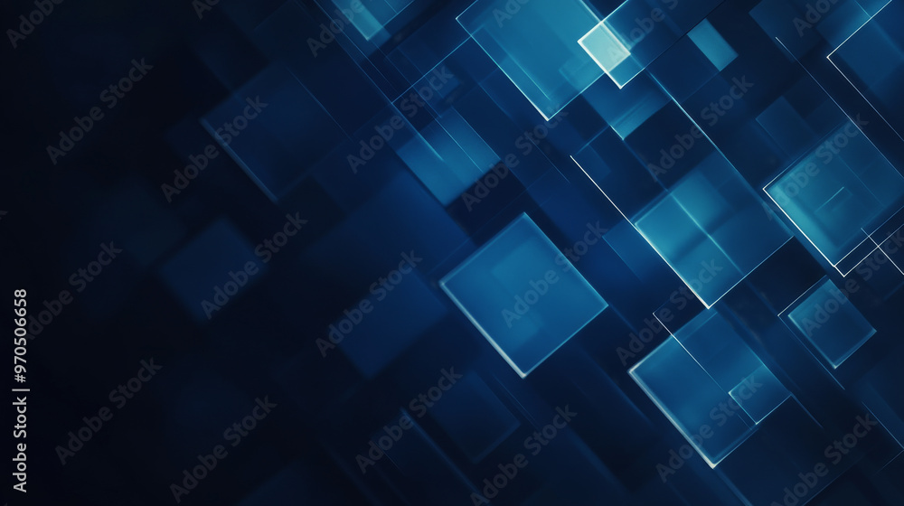 Poster a dark blue, blurry rectangle with a gradient makes a cool background. it has a square pattern that 