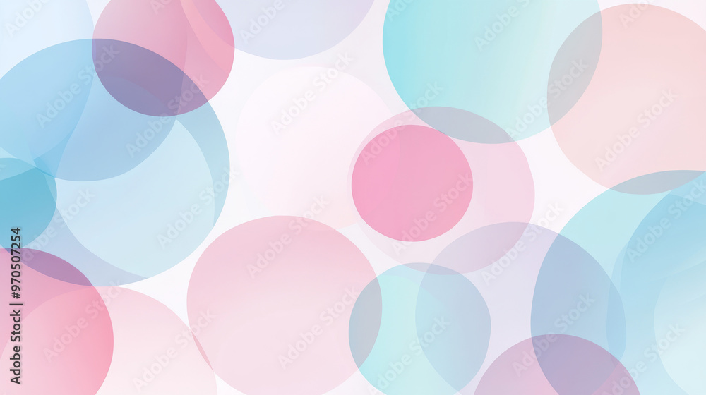 Poster a design featuring soft pink and blue circles, perfect for adding a modern touch to your business pr