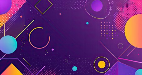 A vibrant abstract design featuring geometric shapes and gradients, perfect for backgrounds or graphic projects.