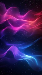 Obraz premium Holographic Neon Fluid Waves