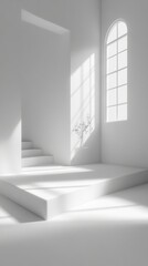 Obraz premium Light White Background --ar 9:16 --stylize 200 --v 6.1 Job ID: 270669fe-aed7-4f1a-b167-cfdcc011da4f