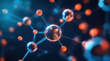 Abstract close-up of colorful molecules representing scientific concepts and technology in a vibrant digital space.