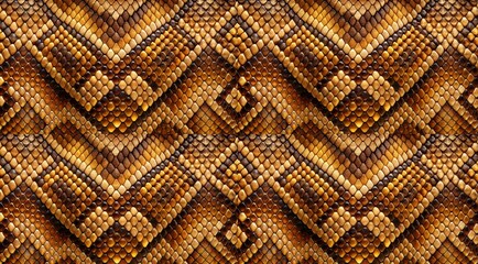 Seamless Snake Skin Texture, Realistic Patterns with Natural Colors,