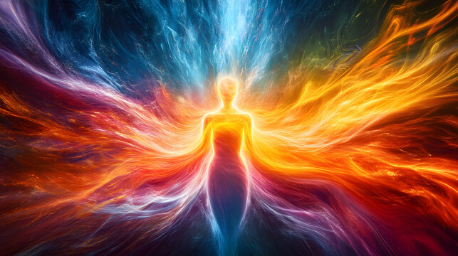 flow of pranic chakra energy - by generative ai