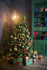 Room interior decor for celebrating New Year or Christmas.