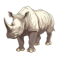 Fototapeta premium Sumatran Rhinoceros | Icon | Anime