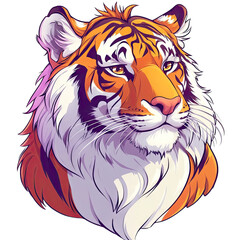 Fototapeta premium Tiger | Icon | Anime