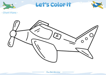 Lets color it Stunt Plane 2