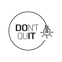 do not quit text on white background	