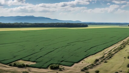 view of a landscape with fields