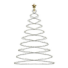Christmas decorations, New Year's decor, isolate on a transparent background, 3D illustration, cg render
