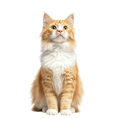Fototapeta premium Cute ginger cat looking up