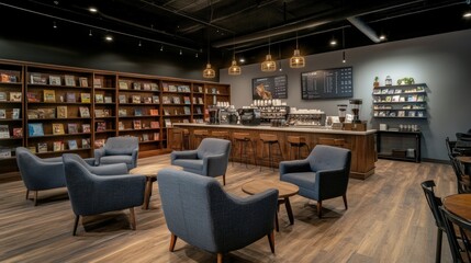 contemporary coffee shop with a focus on comfort and relaxation