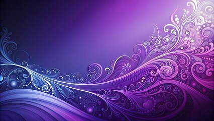 Abstract gradient wallpaper with violet to indigo hues and flowing designs