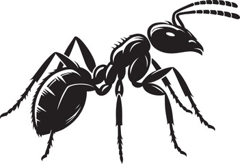 Ant insect Silhouette vector illustration isolated on a white background