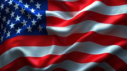 Obraz premium American Flag Waves.