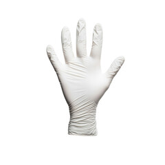 White Latex Glove Hand Open Palm Up