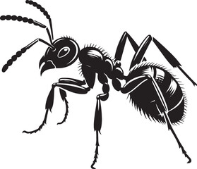 Ant insect Silhouette vector illustration isolated on a white background