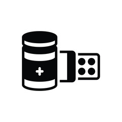 Black solid icon for antihistamine