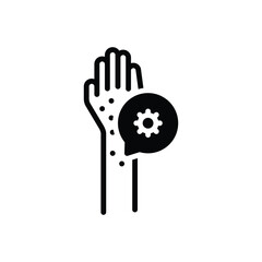 Black  solid icon for rash