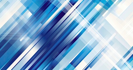 A vibrant abstract design featuring intersecting blue and white lines, creating a dynamic and modern visual effect.