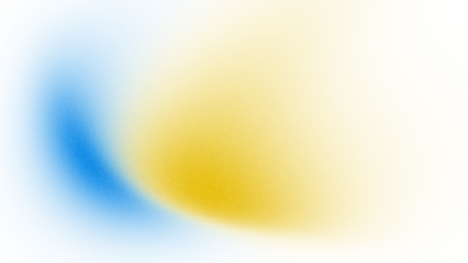 Blue yellow grainy gradient background transparent