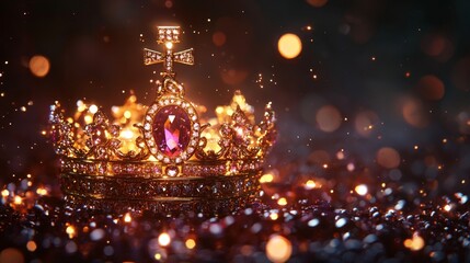 Obraz premium Golden Crown Sparkle.