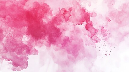 abstract pink watercolor on white background