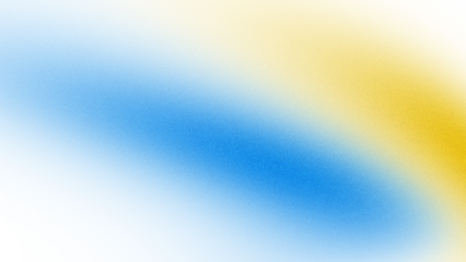 Blue yellow grainy gradient background transparent