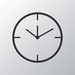 Clock icon vector, Glyph clock timer