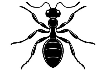ant icon, ordinary ant, ant silhouette vector
