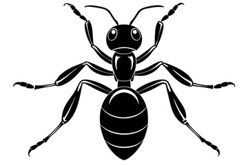 ant icon, ordinary ant, ant silhouette vector