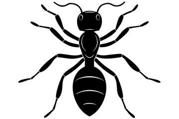 ant icon, ordinary ant, ant silhouette vector