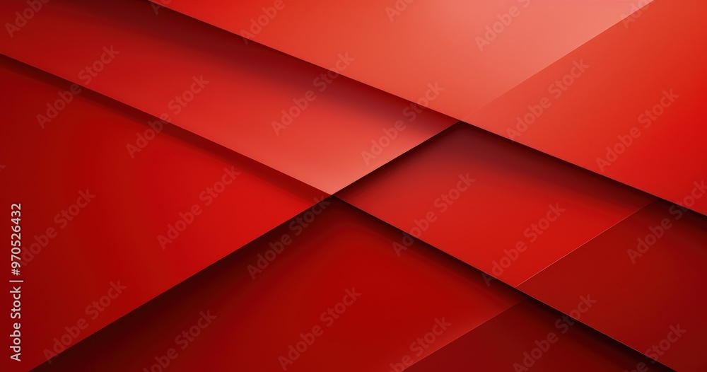 Aufkleber a vibrant abstract design featuring layered red shapes, creating depth and visual interest.