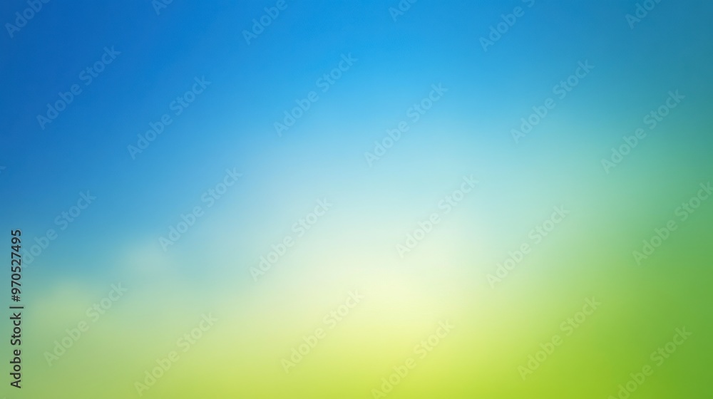 Poster a soft gradient background with a subtle transition from blue at the top to green at the bottom, ide