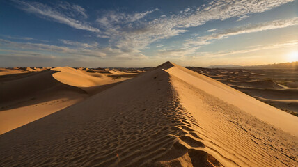 sunset in the desert