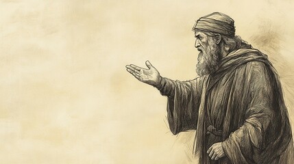 Fototapeta premium The Lord Rejects Saul as King in 1 Samuel: Samuel Declares Rejection Due to Disobedience, Biblical Illustration