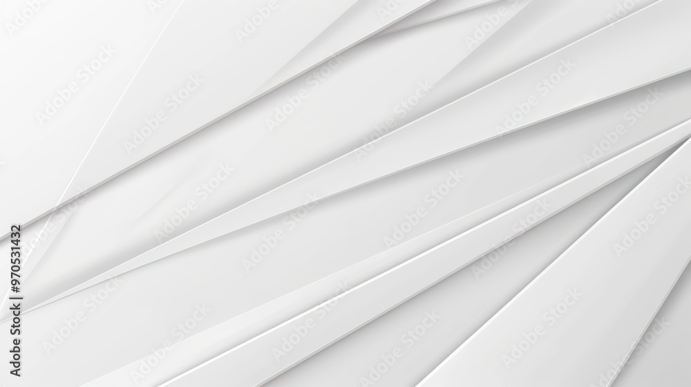 Wall mural a minimalist design featuring overlapping white geometric shapes, creating a clean and modern aesthe