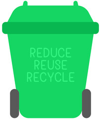 Cute ecology world earth day elements recycle bin