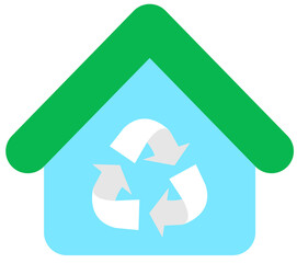 Obraz premium Cute ecology lifestyle and nature protection eco friendly house