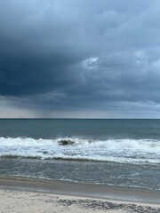 storm on the beach