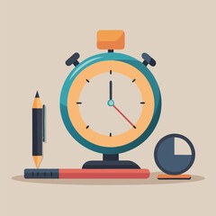 Adobe Illustrator Artwork  illustration of a minimalist desk clock.