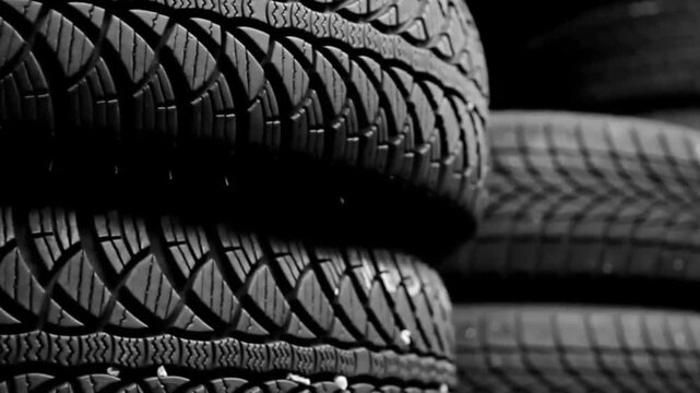 car tires in a garage no people stock video stock footage
