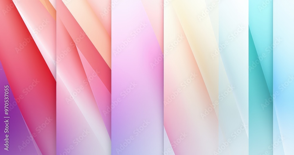 Poster a vibrant abstract design featuring smooth gradients and diagonal lines, ideal for backgrounds or di