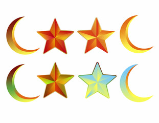 star moon vector illustration suitable for logos or your design element
