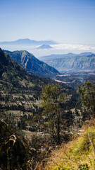 Crater of Mount Bromo in Bromo Tengger Semeru National Park