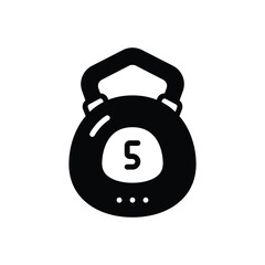 Black solid icon for kettlebell